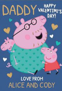 Peppa Pig - Daddy Personalised Valentine's Day Card