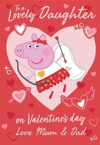 Tap to view Peppa Pig - Daughter Personalised Valentine's Day Card