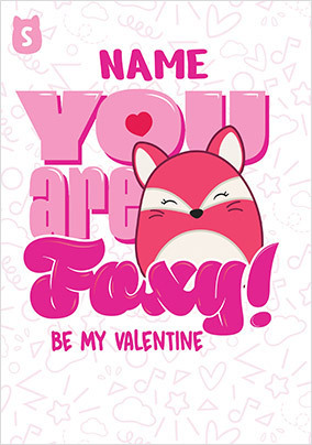 Squishmallows - Foxy Personalised Valentine's Day Card