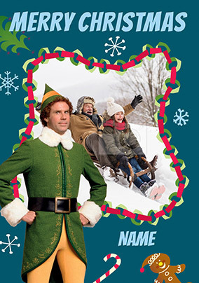 Elf Photo Christmas Card