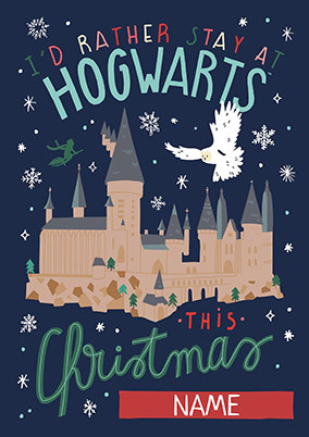 Stay At Hogwarts Christmas Card