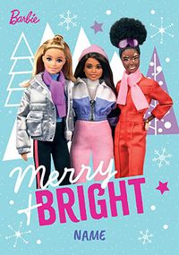 Merry, Bright Barbie Christmas Card