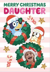 Daughter Photo Bluey Christmas Card