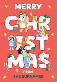 Merry Christmas from Friends Bluey Christmas Card