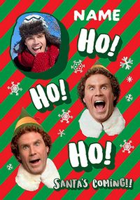Tap to view Ho Ho Santa's Coming Elf Christmas Photo Card