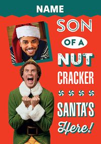 Son of a Nut Cracker Photo Elf Christmas Card