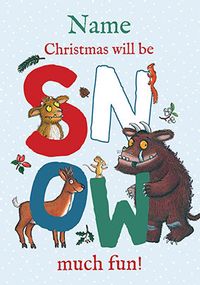 Tap to view Snow much Fun Gruffalo's Child Christmas Card