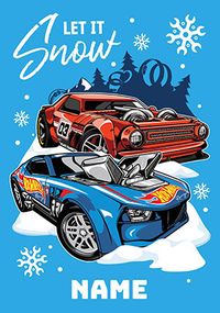 Tap to view Let it Snow Hot Wheels Christmas Card