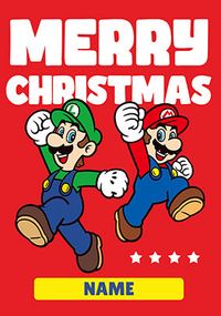 Mario & Luigi - Personalised Christmas Card