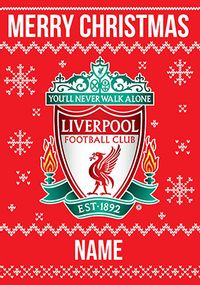 Tap to view Liverpool FC - Merry Christmas Personalised Card