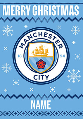 Man City - Personalised Christmas Card