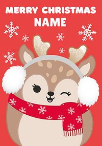 Merry Christmas Reindeer Squishmallows Christmas Card