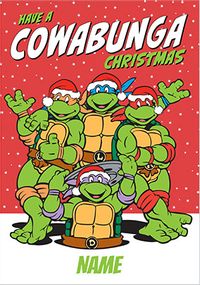Cowabunga Turtles Christmas Card