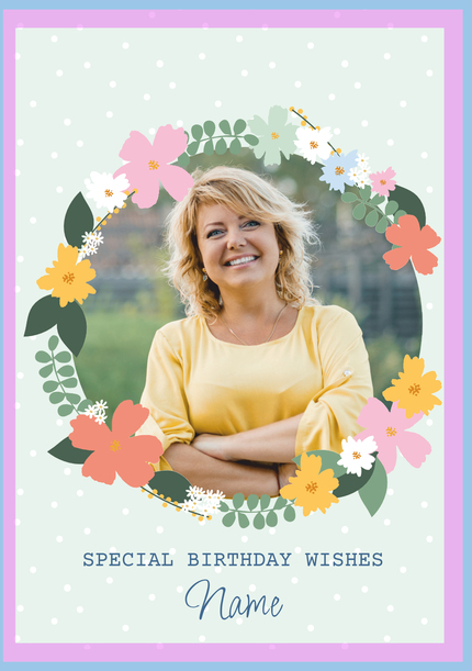 Special Birthday Wishes Photo Card