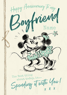 Mickey & Minnie - Boyfriend Anniversary Card