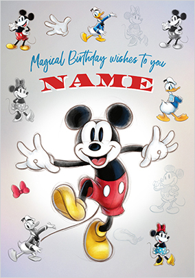 Mickey Mouse Magical Birthday Wishes Card