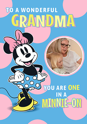 Minnie Mouse Grandma Birthday Photo Card