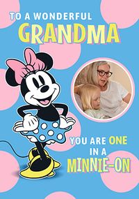 Tap to view Minnie Mouse Grandma Birthday Photo Card