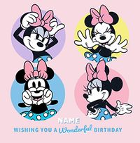 Tap to view Minnie Mouse Square Birthday Card