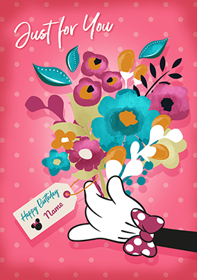 Minnie Mouse Just For You Birthday Card