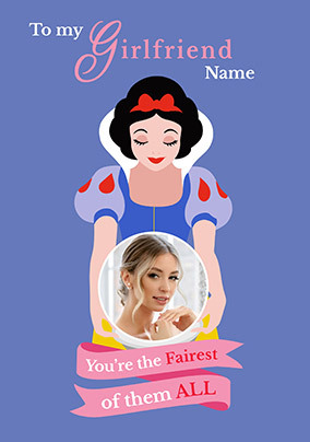 Disney My Girlfriend Snow White Birthday Photo Card