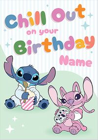 Tap to view Stitch Chill Out On Your Birthday Card
