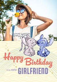 Tap to view Stitch Girlfriend Birthday Photo Card