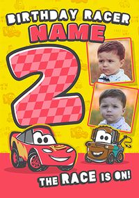 Tap to view Cars Age 2 Birthday Racer 2 Photo Card