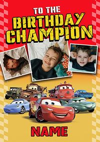 Tap to view Cars Birthday Champion 3 Photo Card