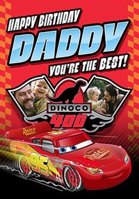 Tap to view Cars Daddy You're The Best Birthday 2 Phot Card