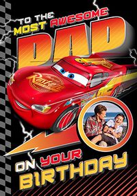 Tap to view Cars Most Awesome Dad Birthday Photo Card