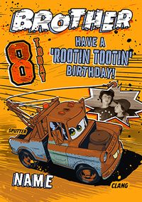 Tap to view Cars Brother 8 Today Birthday Photo Card