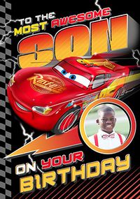 Tap to view Cars Most Awesome Son Birthday Photo Card