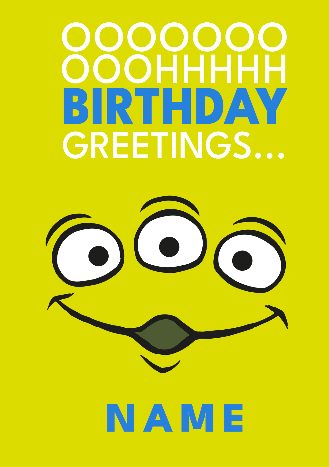 Toy Story Alien Happy Faces Birthday Card