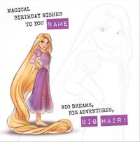 Tap to view Rapunzel Heritage Sketch Personalised Birthday Card