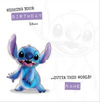 Tap to view Stitch Heritage Sketch Personalised Birthday Card