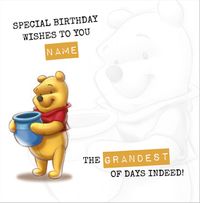 Winnie the Pooh Heritage Sketch Personalised Birthday Card