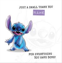 Stitch Personalised Thank You Card