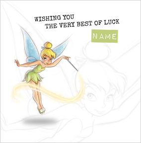 Tinker Bell Personalised Good Luck Card