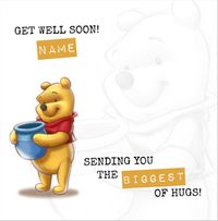 Winnie the Pooh Personalised Get Well Card