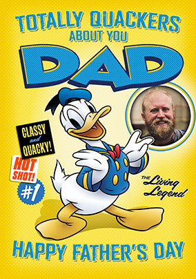 Donald Duck - Totally Quackers Photo Father's Day Card