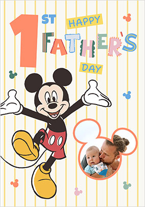 Mickey Mouse - Happy 1st Father's Day Photo Card