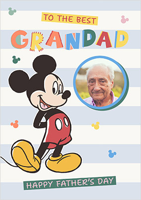 Mickey Mouse - Best Grandad Happy Father's Day Photo Card