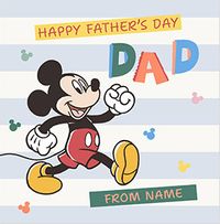 Tap to view Mickey Mouse - Happy Father's Day Dad Square Card
