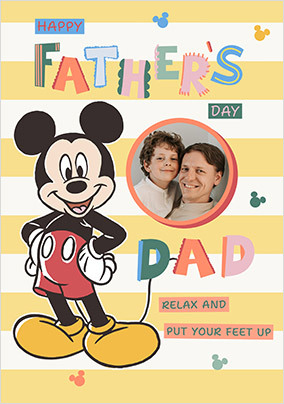 Mickey Mouse - Happy Father's Day Photo Card