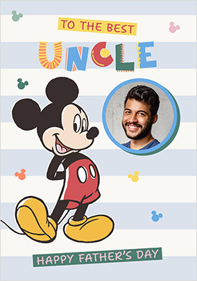Mickey Mouse - Best Uncle Happy Father's Day Photo Card