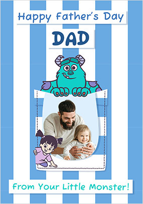 Monsters Inc - Little Monster Happy Father's Day Photo card
