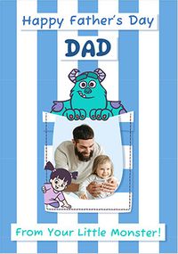 Tap to view Monsters Inc - Little Monster Happy Father's Day Photo card