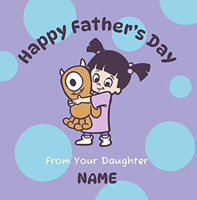Monsters Inc - From Daughter Happy Father's Day card