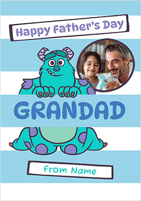 Monsters Inc - Grandad Happy Father's Day Photo card